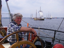 Tevreden schipper