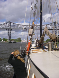 Het beroemde hangende pontje bij Rendsburg